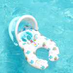 Jucarii, Copii si Bebe - Jucarii si jocuri - Jucarii de exterior - Colaci, ochelari si accesorii inot copii - Colac inot gonflabil cu parasolar detasabil pentru bebelusi si copii, cu spatar si jucarie integrata - Infinity.ro