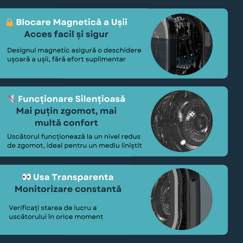 Electronice si Electrocasnice - Masini si uscatoare de rufe - Masini de spalat rufe cu uscator - Uscator de Rufe portabil si compact, mini uscator DASBO cu condensator, 0.8 Kg, Pompa de caldura - Infinity.ro