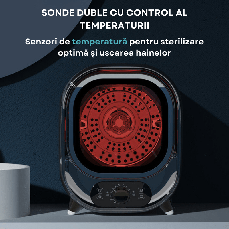 Electronice si Electrocasnice - Masini si uscatoare de rufe - Masini de spalat rufe cu uscator - Uscator de Rufe portabil si compact, mini uscator DASBO cu condensator, 0.8 Kg, Pompa de caldura - Infinity.ro