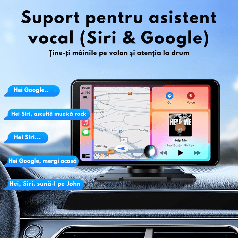 Auto si Moto - Electronice auto - Navigatii GPS - Navigatie Auto Multimedia Universarala Dasbo®, Display 7 inch cu Touch screen, Camera Inregistrare fata 2k+ spate 1080P - Infinity.ro