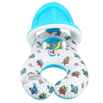 Jucarii, Copii si Bebe - Jucarii si jocuri - Jucarii de exterior - Colaci, ochelari si accesorii inot copii - Colac inot gonflabil cu parasolar detasabil pentru bebelusi si copii, cu spatar si jucarie integrata - Infinity.ro