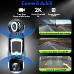 Auto si Moto - Electronice auto - Navigatii GPS - Navigatie Auto Multimedia Universarala Dasbo®, Display 7 inch cu Touch screen, Camera Inregistrare fata 2k+ spate 1080P - Infinity.ro