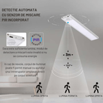Casa si Gradina - Corpuri si surse de iluminat - Veioze si lampi - Veioze - Lampa LED SLIM Dasbo® cu senzor miscare, suport magnetic, led-uri puternice, fara fir, acumulator cu reincarcare, 40 CM - Infinity.ro