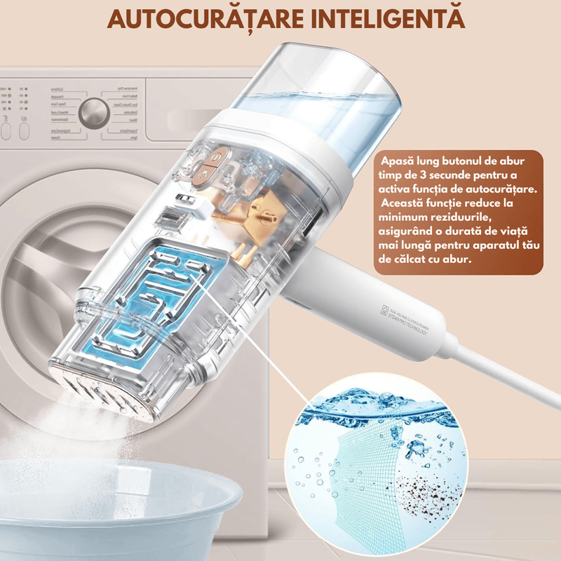 Electronice si Electrocasnice - Ingrijirea tesaturilor - Fiare de calcat - Fier de calcat cu abur pentru haine, Aparat de calcat Portabil, Ideal pentru calatorii, Dasbo®, 1200 W cu abur - Infinity.ro