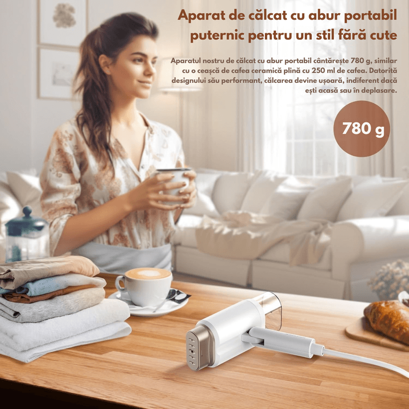 Electronice si Electrocasnice - Ingrijirea tesaturilor - Fiare de calcat - Fier de calcat cu abur pentru haine, Aparat de calcat Portabil, Ideal pentru calatorii, Dasbo®, 1200 W cu abur - Infinity.ro