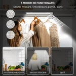 Casa si Gradina - Corpuri si surse de iluminat - Veioze si lampi - Veioze - Lampa LED SLIM Dasbo® cu senzor miscare, suport magnetic, led-uri puternice, fara fir, acumulator cu reincarcare, 40 CM - Infinity.ro