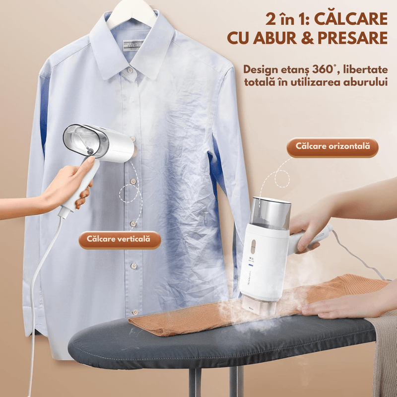 Electronice si Electrocasnice - Ingrijirea tesaturilor - Fiare de calcat - Fier de calcat cu abur pentru haine, Aparat de calcat Portabil, Ideal pentru calatorii, Dasbo®, 1200 W cu abur - Infinity.ro