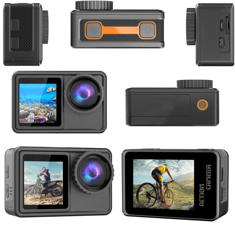 TV, Audio-Video si Foto - Camere de actiune si drone - Camere de actiune - Camera de Actiune 5K Ultra HD, Dasbo®, Ecran Dublu, Wifi + Aplicatie, 48MP, Rezistenta la Apa 30M, Telecomanda - Infinity.ro