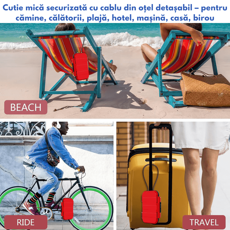 Casa si Gradina - Constructii - Depozitare, transport si protectie - Seifuri si casete de valori - Seif Portabil Antifurt cu Cod Numeric, Dasbo®, Caseta de Valori Impermeabila cu sistem de blocare, Cablu de siguranta - Infinity.ro