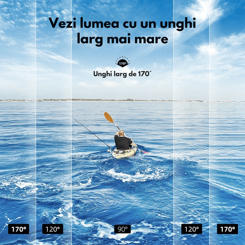 TV, Audio-Video si Foto - Camere de actiune si drone - Camere de actiune - Camera de Actiune 5K Ultra HD, Dasbo®, Ecran Dublu, Wifi + Aplicatie, 48MP, Rezistenta la Apa 30M, Telecomanda - Infinity.ro