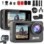 TV, Audio-Video si Foto - Camere de actiune si drone - Camere de actiune - Camera de Actiune 5K Ultra HD, Dasbo®, Ecran Dublu, Wifi + Aplicatie, 48MP, Rezistenta la Apa 30M, Telecomanda - Infinity.ro