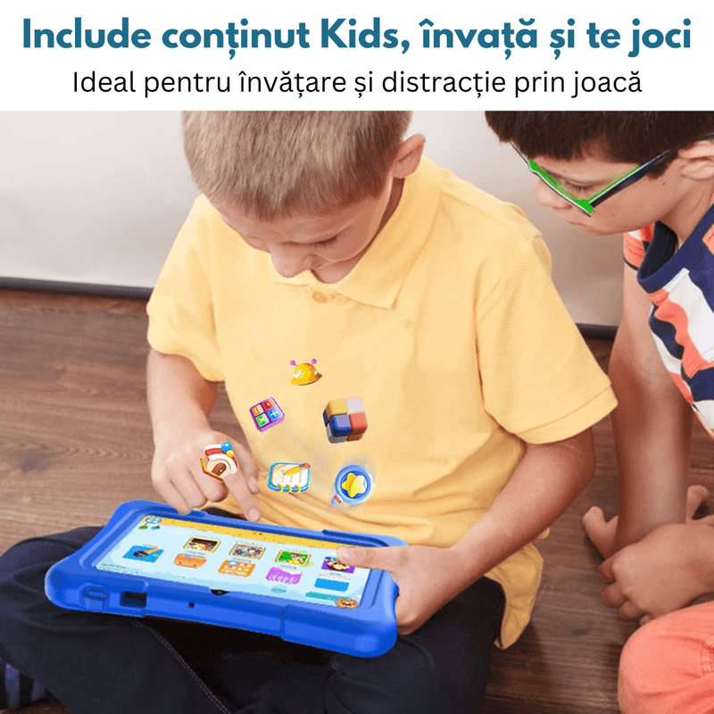 Laptop, Telefoane si Tablete - Tablete si accesorii tablete - Tablete - Tableta pentru copii de 7 inch Dasbo®, Android, 3GB RAM, 32GB ROM (extensibila la 128GB), Software copii preinstalat - Infinity.ro