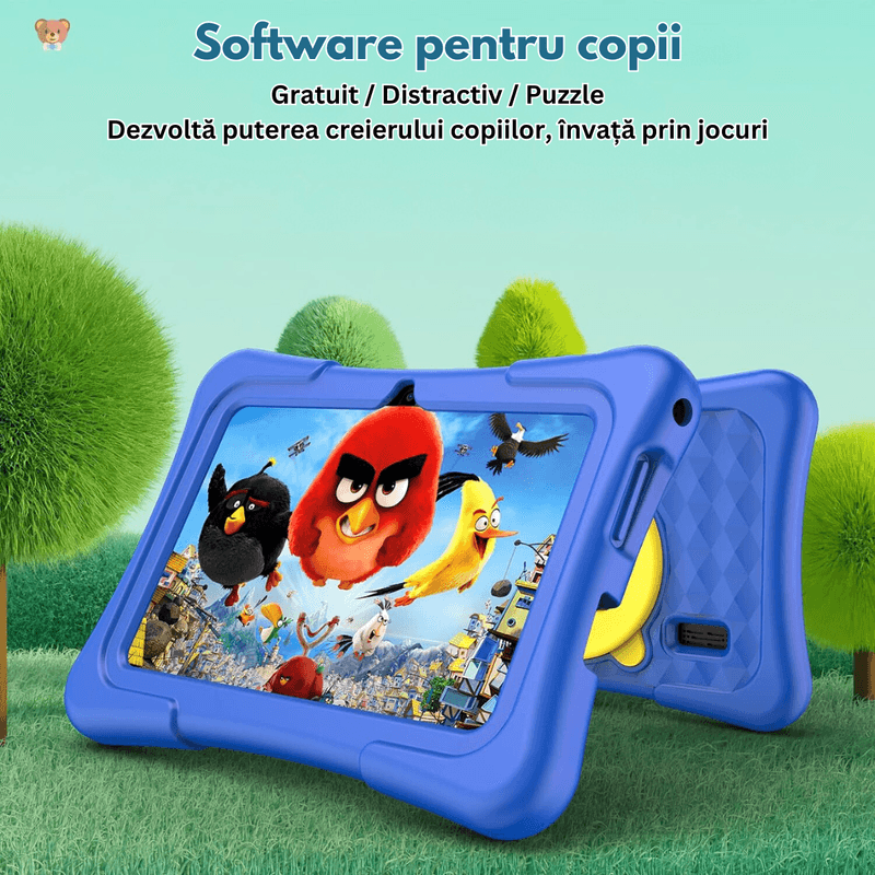 Laptop, Telefoane si Tablete - Tablete si accesorii tablete - Tablete - Tableta pentru copii de 7 inch Dasbo®, Android, 3GB RAM, 32GB ROM (extensibila la 128GB), Software copii preinstalat - Infinity.ro