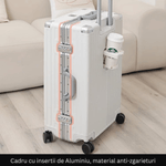 Sport si Outdoor - Articole de voiaj - Trolere - Troler de mana mare pentru Cala Avion, inserti din aluminiu cu suport pentru pahar si port USB incarcare, 75x50x29 cm - Infinity.ro