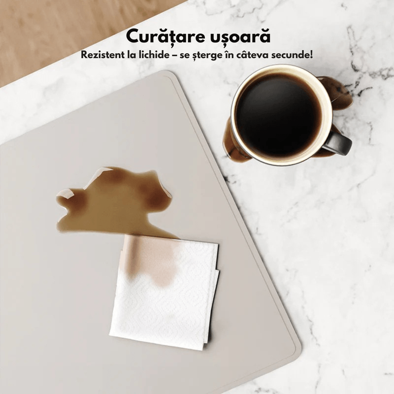 PC, gaming si accesorii - Periferice PC - Mousepad - Mousepad cu Incarcare rapida Wireless 2x15W, Protectie pentru birou Dasbo®, Rezistent la apa si usor de curatat - Infinity.ro