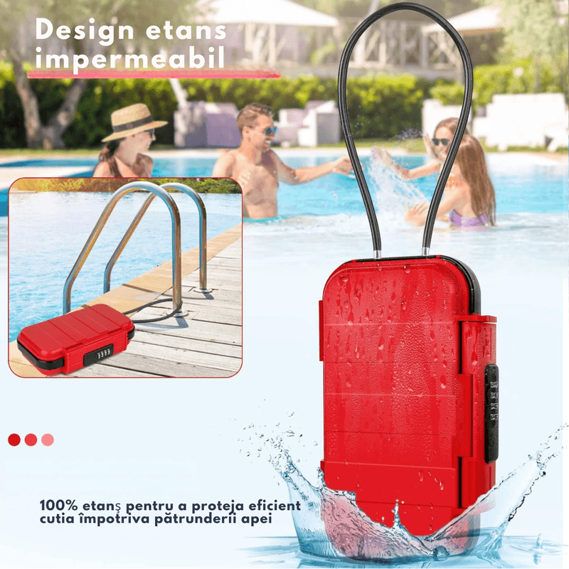 Casa si Gradina - Constructii - Depozitare, transport si protectie - Seifuri si casete de valori - Seif Portabil Antifurt cu Cod Numeric, Dasbo®, Caseta de Valori Impermeabila cu sistem de blocare, Cablu de siguranta - Infinity.ro