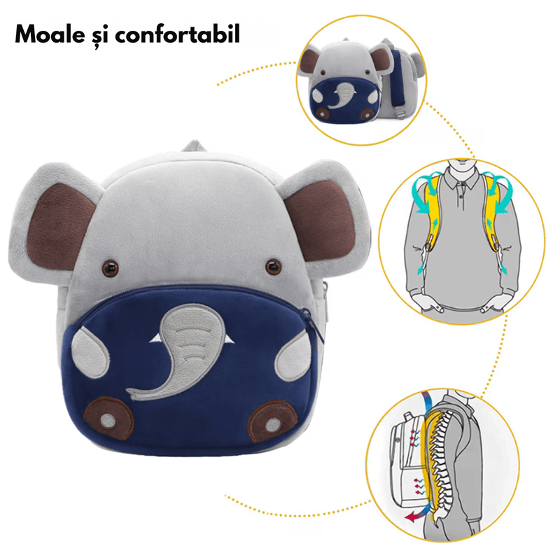 Fashion, accesorii si bijuterii - Barbati - Accesorii barbati - Genti si rucsacuri barbati - Ghiozdan copii din plus, pentru Copii prescolari / Gradinita, Dasbo®, moale si adorabil, pentru gradinita si joaca - Infinity.ro