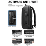 Fashion, accesorii si bijuterii - Barbati - Accesorii barbati - Genti si rucsacuri barbati - Rucsac elegant impermeabil multifunctional, pentru laptop sau calatorii, rezistent la uzura cu protectie, Antifurt - Infinity.ro
