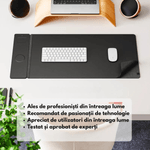 PC, gaming si accesorii - Periferice PC - Mousepad - Mousepad cu Incarcare rapida Wireless 2x15W, Protectie pentru birou Dasbo®, Rezistent la apa si usor de curatat - Infinity.ro