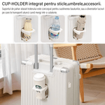 Sport si Outdoor - Articole de voiaj - Trolere - Troler de mana mare pentru Cala Avion, inserti din aluminiu cu suport pentru pahar si port USB incarcare, 75x50x29 cm - Infinity.ro