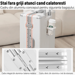 Sport si Outdoor - Articole de voiaj - Trolere - Troler de mana pentru Cabina Avion, Dasbo®, inserti din aluminiu cu suport pentru pahar si port USB incarcare,54x36x24cm - Infinity.ro
