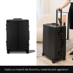 Sport si Outdoor - Articole de voiaj - Trolere - Troler de mana pentru Cabina Avion, Dasbo®, inserti din aluminiu cu suport pentru pahar si port USB incarcare,54x36x24cm - Infinity.ro