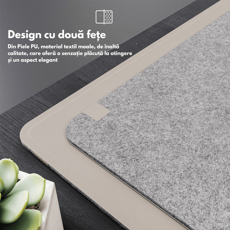 PC, gaming si accesorii - Periferice PC - Mousepad - Mousepad cu Incarcare rapida Wireless 2x15W, Protectie pentru birou Dasbo®, Rezistent la apa si usor de curatat - Infinity.ro