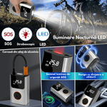 Auto si Moto - Reparatii si depanare - Compresoare auto - Compresor de Aer Portabil 6-in-1, Pompa Auto Multifunctionala, Bicicleta, Motocicleta si Mingi, cu Baterie 5200mAh - Infinity.ro