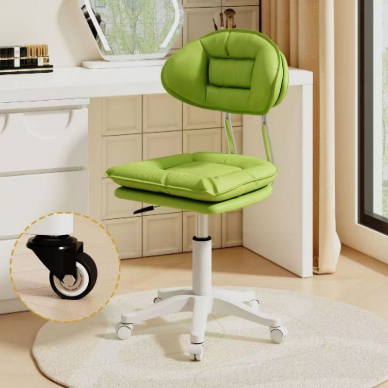 Casa si Gradina - Mobilier - Scaune si fotolii - Scaune - Scaun ergonomic, elegant si versatil, rotativ, mobil, ajustabil pe inaltime (65–75 cm), piele PU, verde - Infinity.ro
