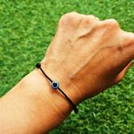 Fashion, accesorii si bijuterii - Barbati - Bijuterii barbati - Bratari barbati - Bratara cu ochi de deochi rotund, adult, reglabila din snur negru Gros de matase - Infinity.ro