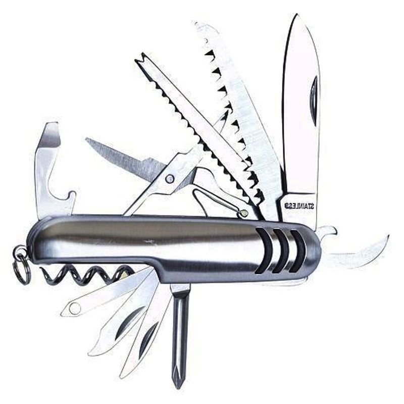Sport si Outdoor - Camping - Cutite, bricege si accesorii - Cutite si bricege - Briceag multifunctional, 15 functii Strend Pro MAK503NS, otel inoxidabil - Infinity.ro
