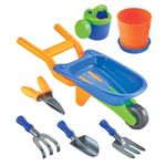 Jucarii, Copii si Bebe - Jucarii si jocuri - Jucarii de exterior - Alte jucarii de exterior - Set jucarii roaba + 7 accesorii pentru plaja si gradina - Infinity.ro