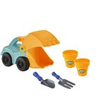 Jucarii, Copii si Bebe - Jucarii si jocuri - Jucarii de exterior - Alte jucarii de exterior - Set jucarii masinuta excavator + 4 accesorii pentru plaja si gradina - Infinity.ro