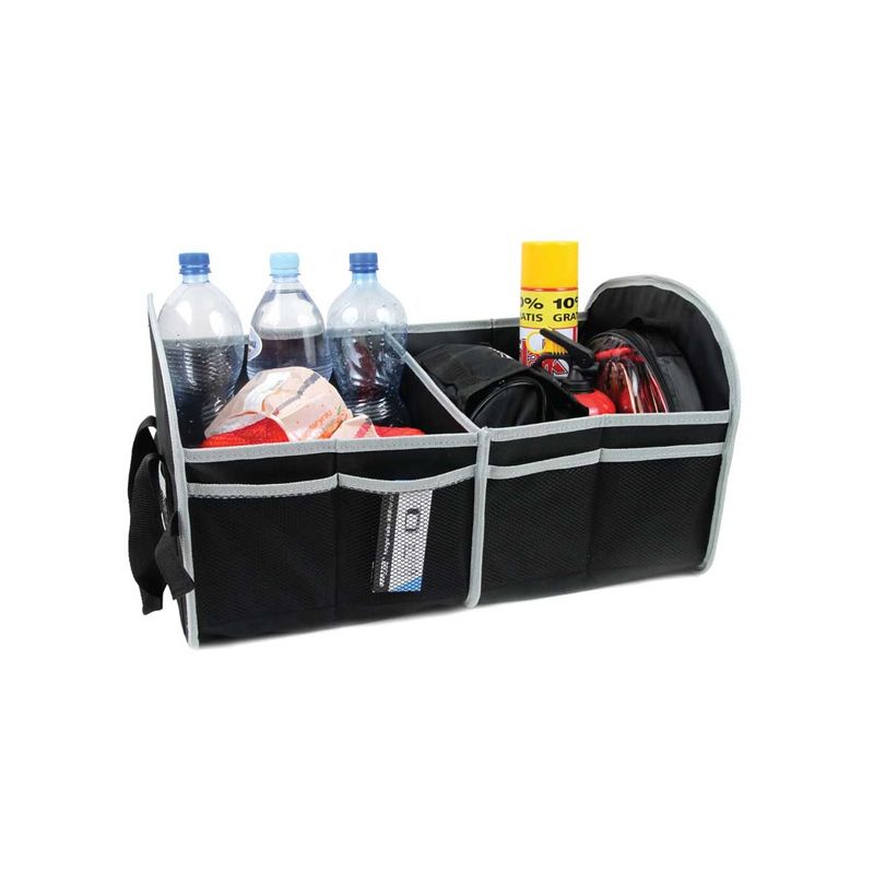Auto si Moto - Piese auto si accesorii - Interior auto - Organizator pliabil pentru portbagaj cu 2 sertare mari si 6 buzunare mici 54x30x30cm - Infinity.ro