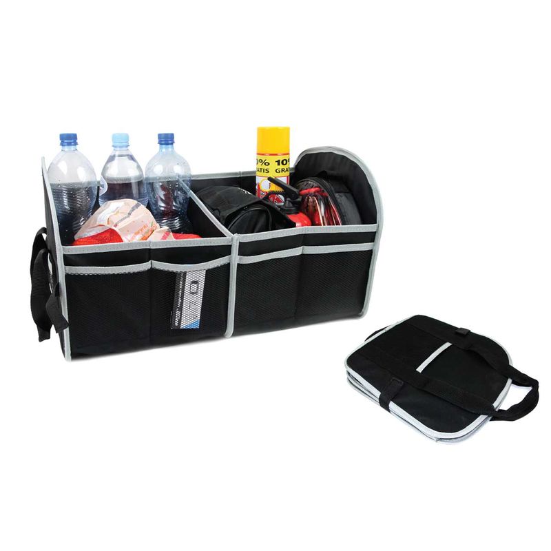 Auto si Moto - Piese auto si accesorii - Interior auto - Organizator pliabil pentru portbagaj cu 2 sertare mari si 6 buzunare mici 54x30x30cm - Infinity.ro