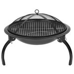 Casa si Gradina - Gradina si terasa - Gratare si accesorii - Gratare de gradina - Gratar gradina,camping grill rotund, metal, 54x25 cm - Infinity.ro