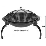 Casa si Gradina - Gradina si terasa - Gratare si accesorii - Gratare de gradina - Gratar gradina,camping grill rotund, metal, 54x25 cm - Infinity.ro
