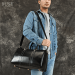 Sport si Outdoor - Articole de voiaj - Genti voiaj - Geanta din piele naturala, Meta, Oil Black - Infinity.ro