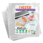 Market - Curatenie si intretinere casa - Produse bucatarie - Pungi si folii alimentare - Pungi Gofrate Neste pentru Vidat Alimente – Set 100 Bucati, Dimensiuni Variate - - Infinity.ro