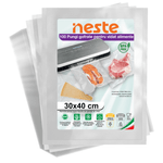 Market - Curatenie si intretinere casa - Produse bucatarie - Pungi si folii alimentare - Pungi Gofrate Neste pentru Vidat Alimente – Set 100 Bucati, Dimensiuni Variate - - Infinity.ro