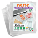 Market - Curatenie si intretinere casa - Produse bucatarie - Pungi si folii alimentare - Pungi Gofrate Neste pentru Vidat Alimente – Set 100 Bucati, Dimensiuni Variate - - Infinity.ro
