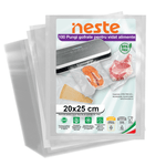 Market - Curatenie si intretinere casa - Produse bucatarie - Pungi si folii alimentare - Pungi Gofrate Neste pentru Vidat Alimente – Set 100 Bucati, Dimensiuni Variate - - Infinity.ro