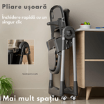 Jucarii, Copii si Bebe - Hrana si alaptare - Scaune de masa bebe - Scaun de Masa Pliabil 3 in 1 pentru Bebelusi si Copii, Qova®, Multifunctional, Reglabil pe inaltime, 4 Pozitii inclinare - Infinity.ro