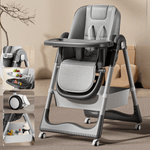 Jucarii, Copii si Bebe - Hrana si alaptare - Scaune de masa bebe - Scaun de Masa Pliabil 3 in 1 pentru Bebelusi si Copii, Qova®, Multifunctional, Reglabil pe inaltime, 4 Pozitii inclinare - Infinity.ro