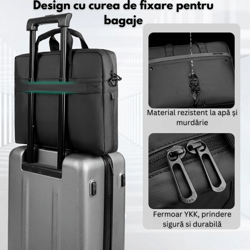 Laptop, Telefoane si Tablete - Laptopuri si accesorii - Accesorii Laptop - Genti laptop - Geanta pentru Laptop si Tableta 15.6 inch, Design Elegant Casual-Business Mark Ryden, de umar, Compartimente Protejate - Infinity.ro
