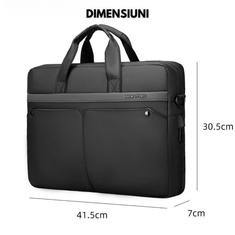Laptop, Telefoane si Tablete - Laptopuri si accesorii - Accesorii Laptop - Genti laptop - Geanta pentru Laptop si Tableta 15.6 inch, Design Elegant Casual-Business Mark Ryden, de umar, Compartimente Protejate - Infinity.ro