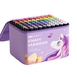 Carti si Birotica - Birotica - Instrumente de scris - Creioane - Set 80 de carioci profesionale, cerneala pe baza de alcool, INCO®, multicolore pentru desen, varf dublu subtire si gros - Infinity.ro