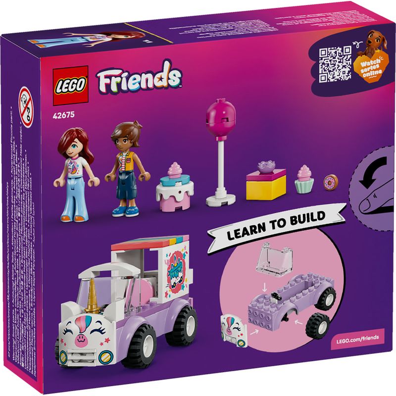 Jucarii, Copii si Bebe - Jucarii si jocuri - Seturi de constructie si cuburi - Seturi de constructie - LEGO Friends Masina Unicorn pentru Livrare de Torturi 42675 - Infinity.ro