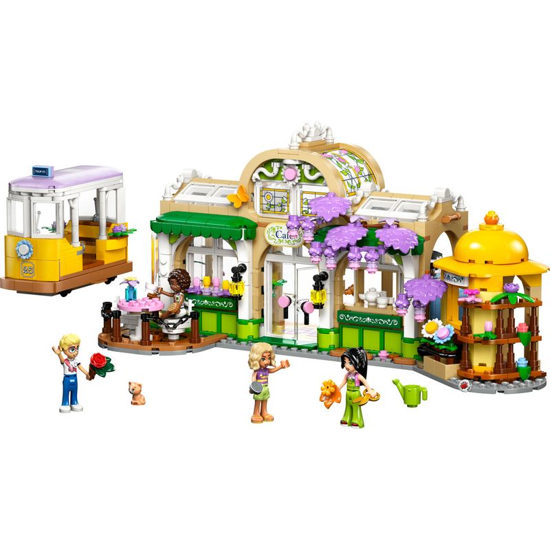 Jucarii, Copii si Bebe - Jucarii si jocuri - Seturi de constructie si cuburi - Seturi de constructie - LEGO Friends Cafenea cu multe plante si florarie 42671 - Infinity.ro