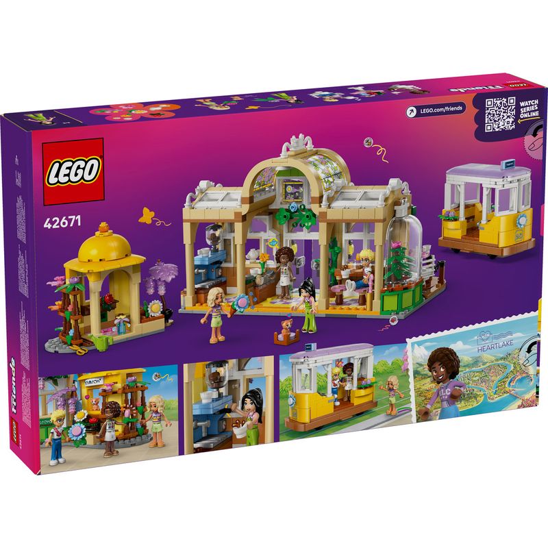 Jucarii, Copii si Bebe - Jucarii si jocuri - Seturi de constructie si cuburi - Seturi de constructie - LEGO Friends Cafenea cu multe plante si florarie 42671 - Infinity.ro